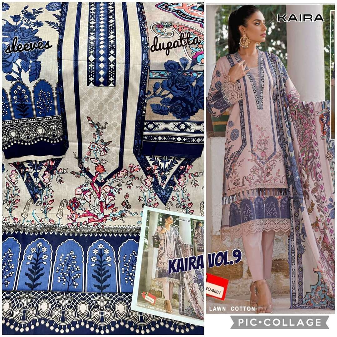 Keval Fab Kaira Luxury Vol 9 Catalog Karachi Cotton Wholesale Dress Materials