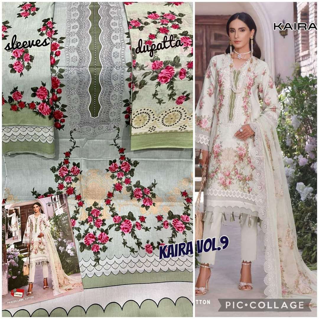 Keval Fab Kaira Luxury Vol 9 Catalog Karachi Cotton Wholesale Dress Materials