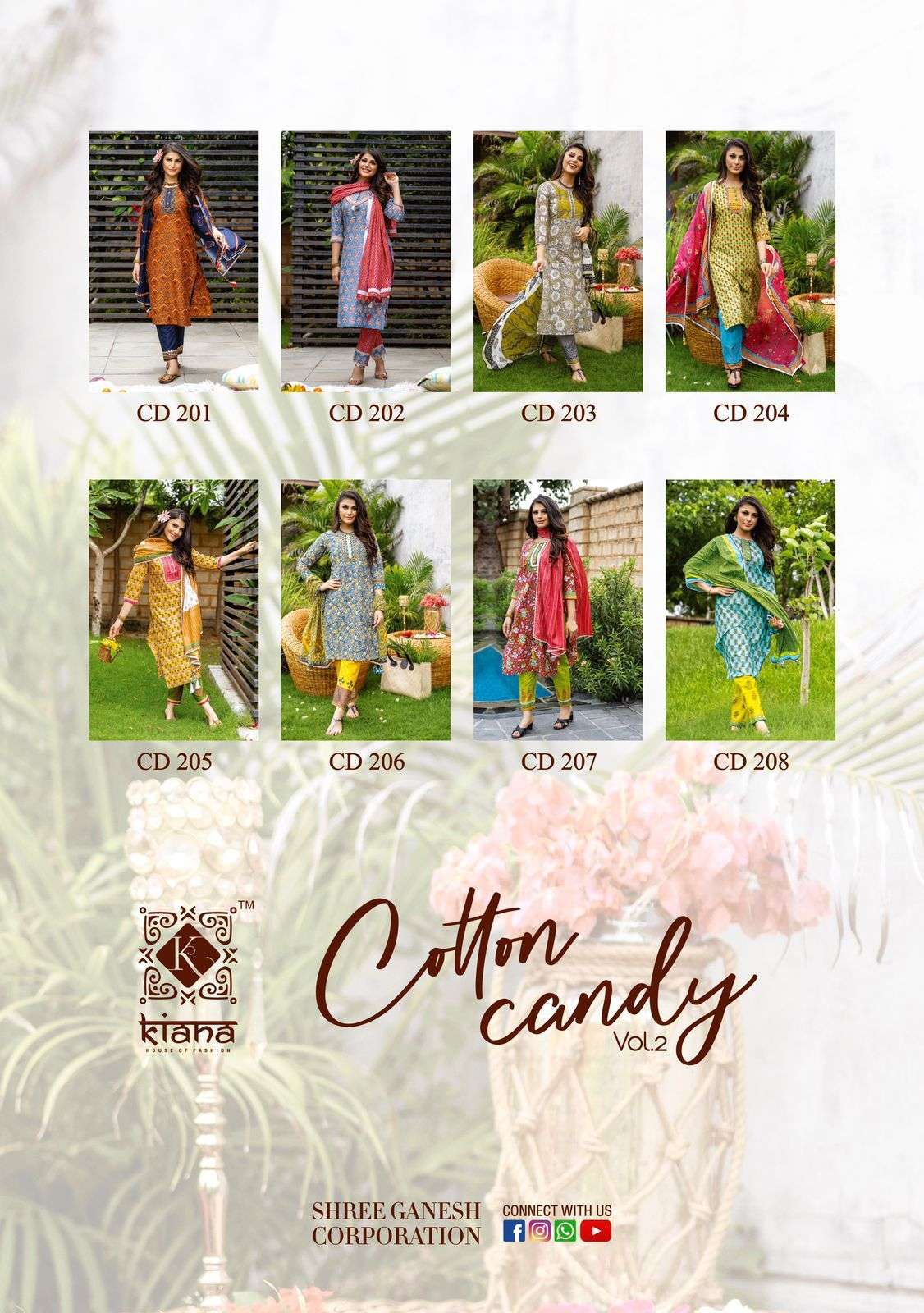 Kiana Cotton Candy Vol 2 Catalog Wholesale Ready made Top Bottom Dupatta