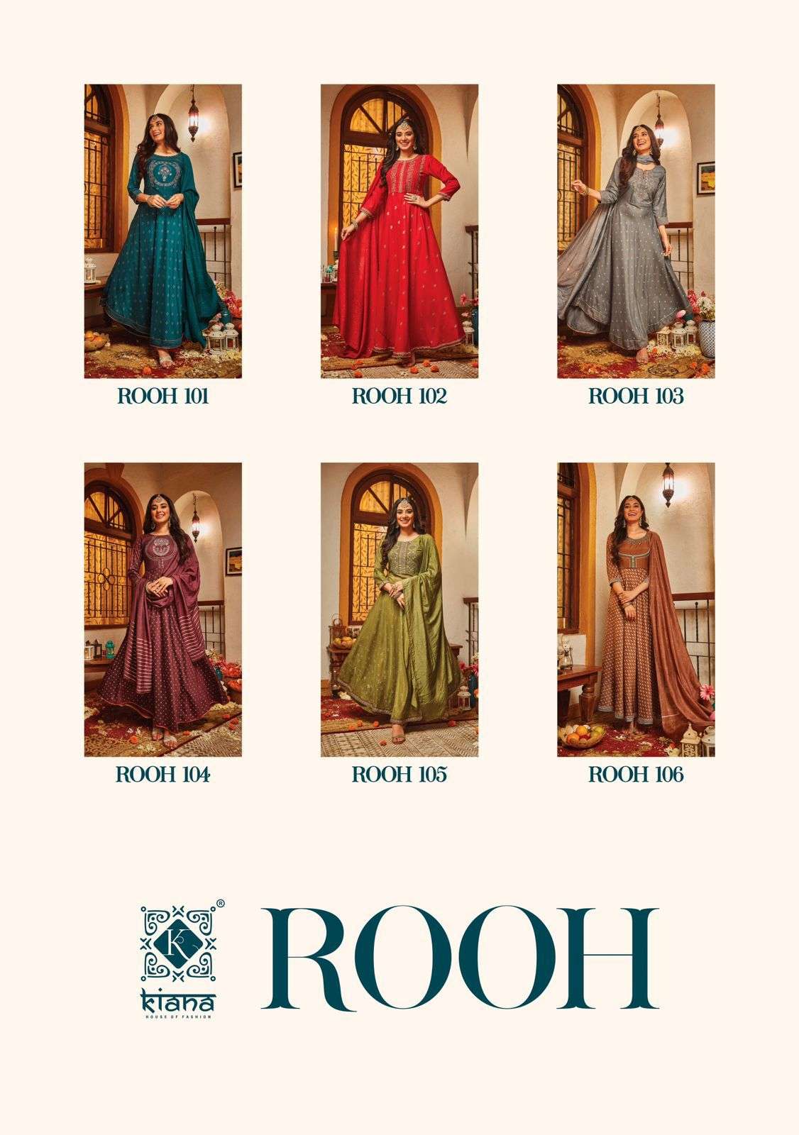 Kiana Rooh Catalog Party Wear Wholesale Kurti With Dupatta