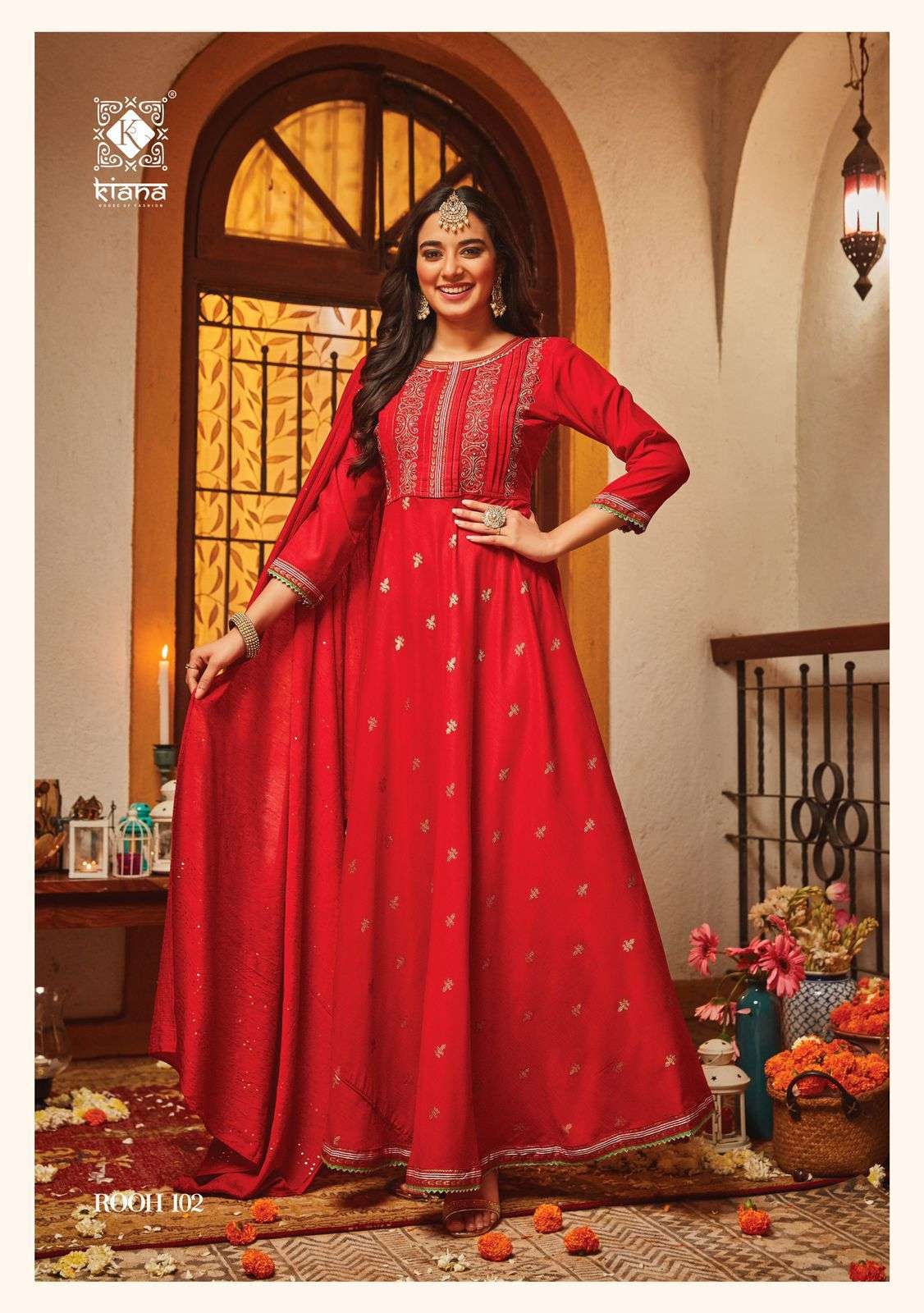 Kiana Rooh Catalog Party Wear Wholesale Kurti With Dupatta