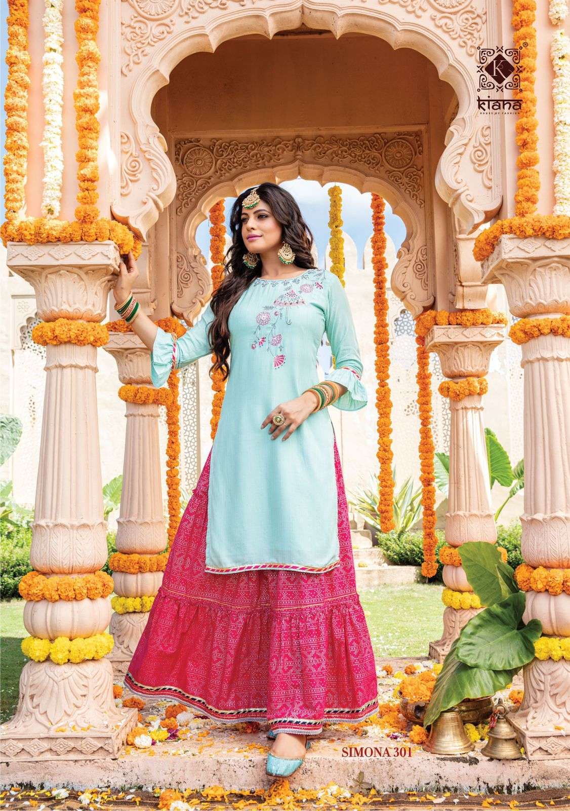 Kiana Simona Vol 3 Catalog Silk Cotton Party Wear Top Bottom Wholesale