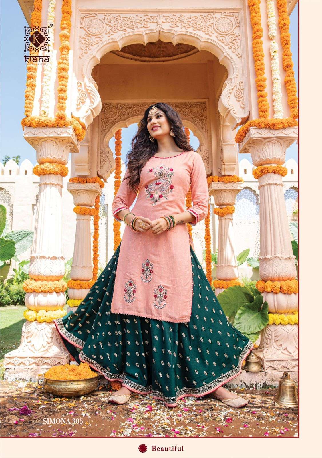 Kiana Simona Vol 3 Catalog Silk Cotton Party Wear Top Bottom Wholesale