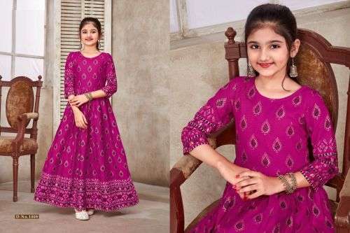 Kids Wear Vol 3 Catalog Ethnic Wear Wholesale Gowns For Girl Kids