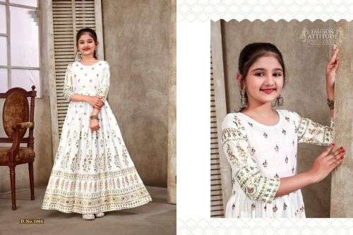 Kids Wear Vol 3 Catalog Ethnic Wear Wholesale Gowns For Girl Kids