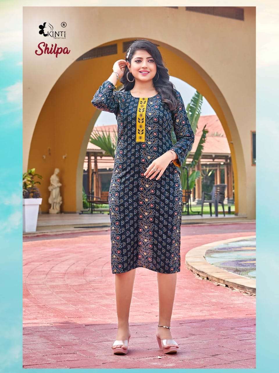 Kinti Shilpa Catalog Ethnic Wear Embroidery Kurtis Wholesale