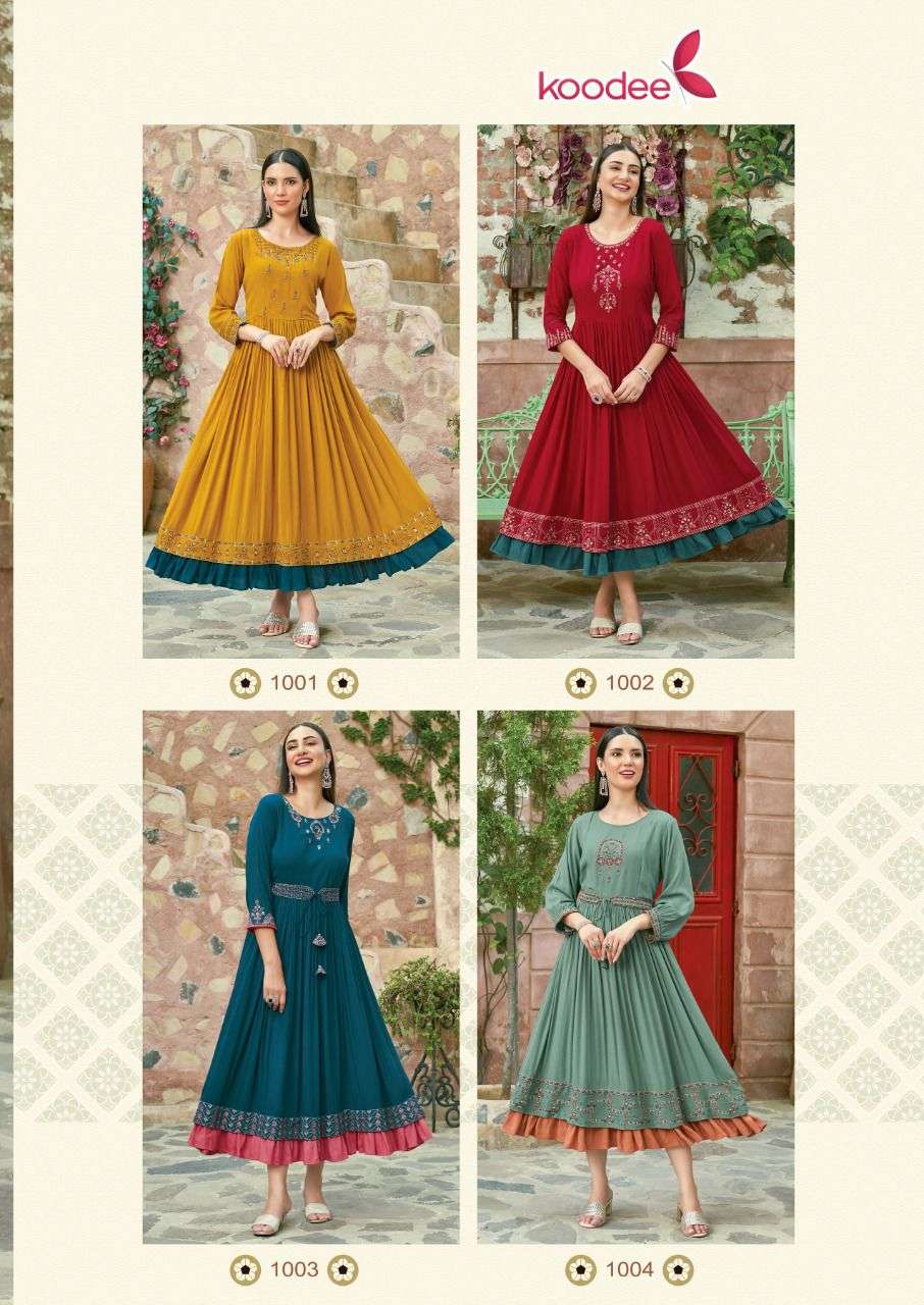 Koodee Roshani Vol 1 Catalog Designer Gown Style Kurtis Wholesale