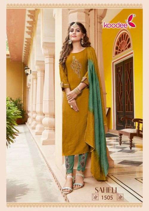 Koodee Saheli Vol 15 Catalog  Festive Wear Ready Made Top Bottom Dupatta