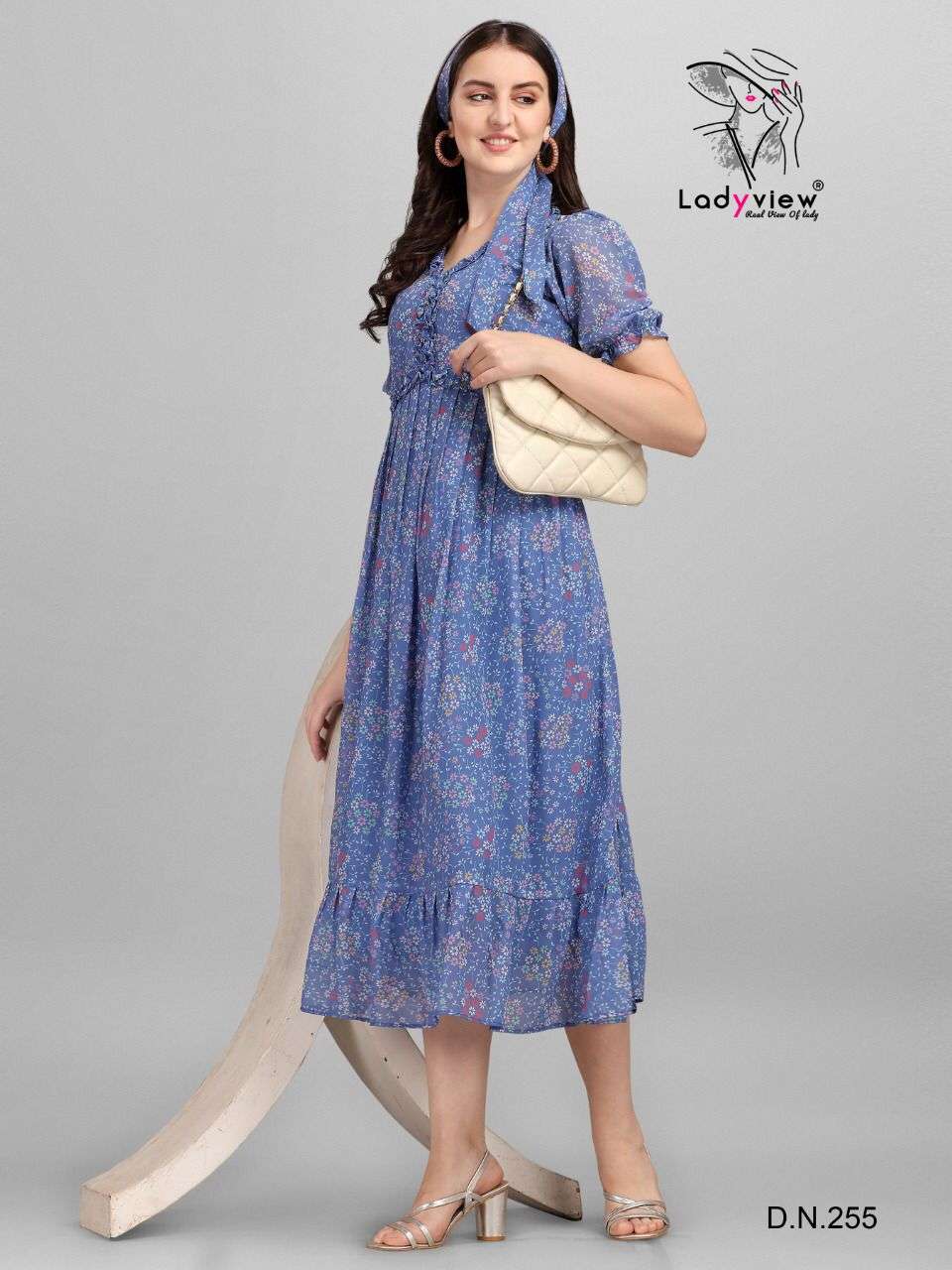 Ladyview Fusion Catalog Georgette Wear Designer Kurtis For Women