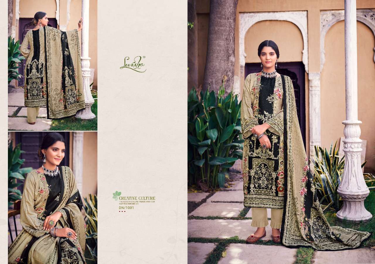 Levisha Farhana Catalog Pashmina Party Wear Dress Materials Wholesale