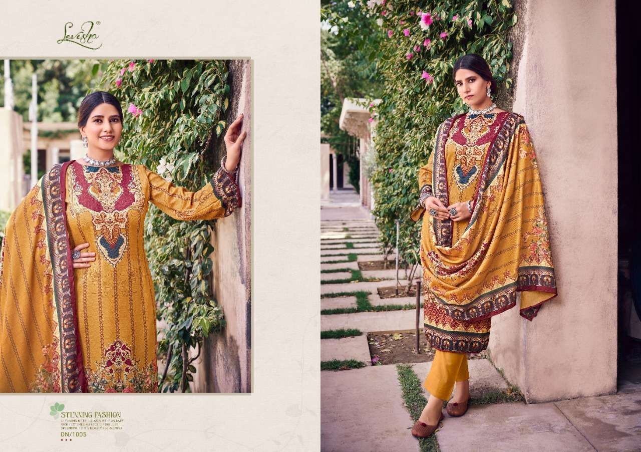 Levisha Farhana Catalog Pashmina Party Wear Dress Materials Wholesale