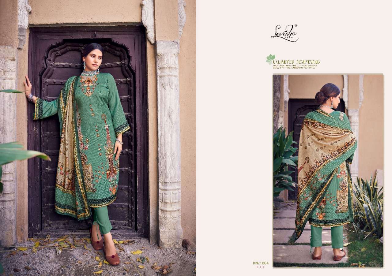 Levisha Farhana Catalog Pashmina Party Wear Dress Materials Wholesale