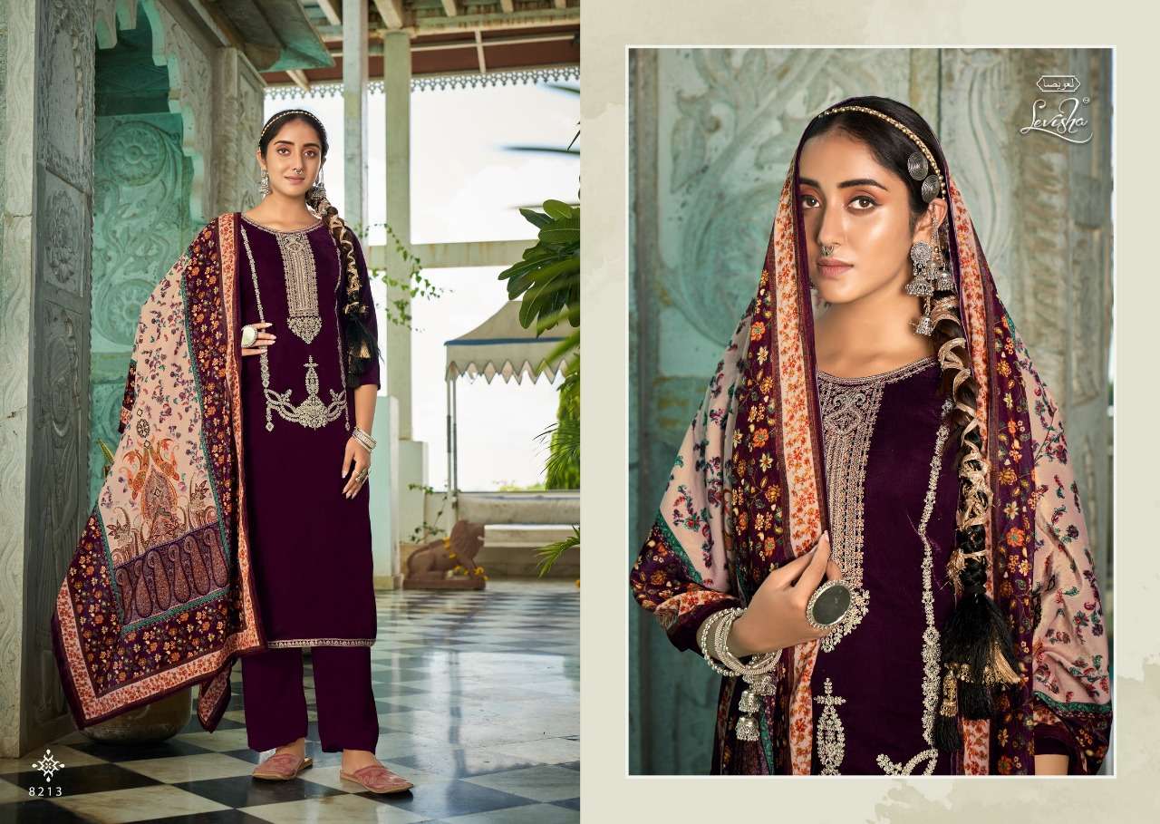 Levisha Mehnoor Catalog Pashmina Dress Materials Wholesale