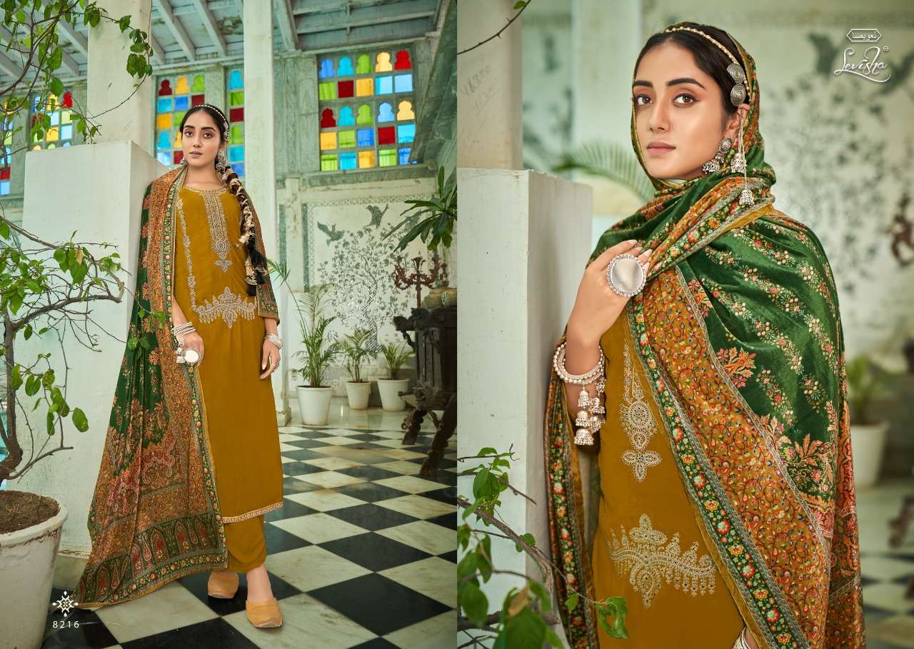Levisha Mehnoor Catalog Pashmina Dress Materials Wholesale