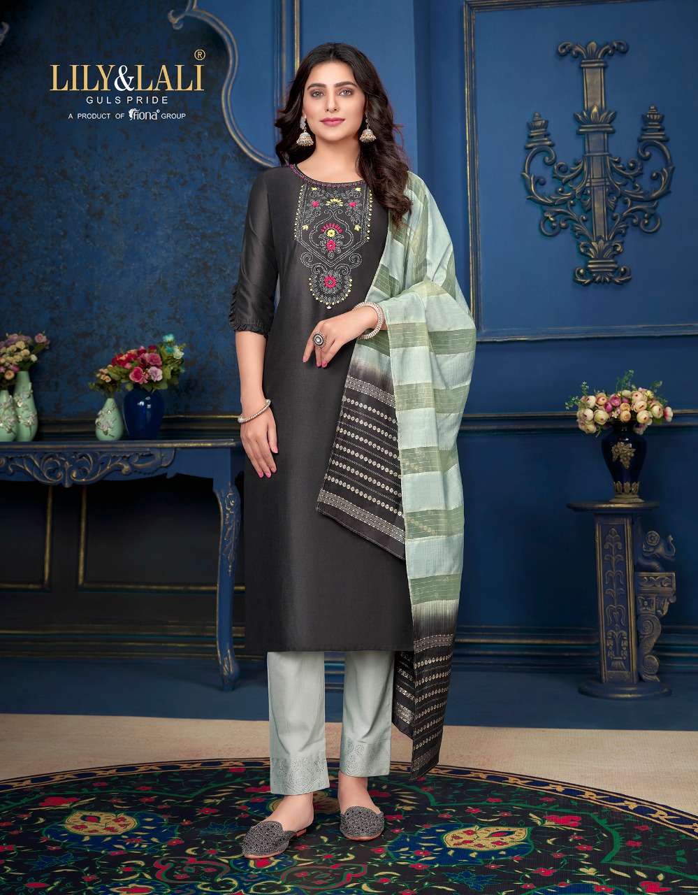 Lily And Lali Muskan Vol 3 Catalog Exclusive Wear Kurti Pant With Dupatta Wholesale