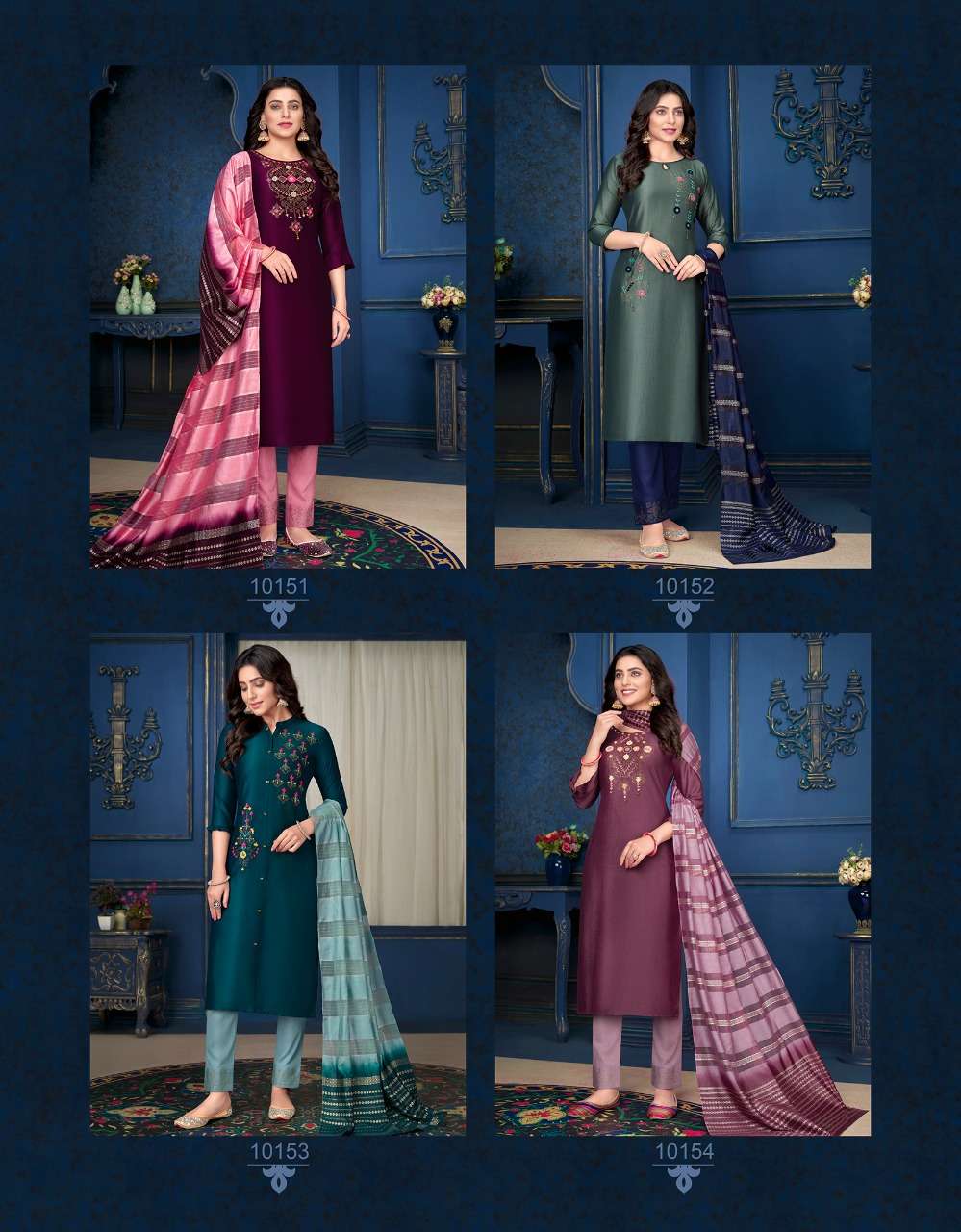 Lily And Lali Muskan Vol 3 Catalog Exclusive Wear Kurti Pant With Dupatta Wholesale
