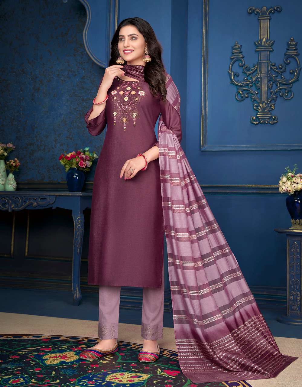 Lily And Lali Muskan Vol 3 Catalog Exclusive Wear Kurti Pant With Dupatta Wholesale