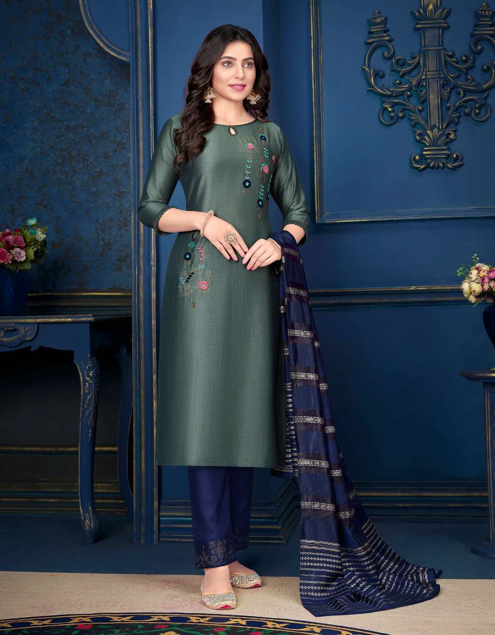 Lily And Lali Muskan Vol 3 Catalog Exclusive Wear Kurti Pant With Dupatta Wholesale