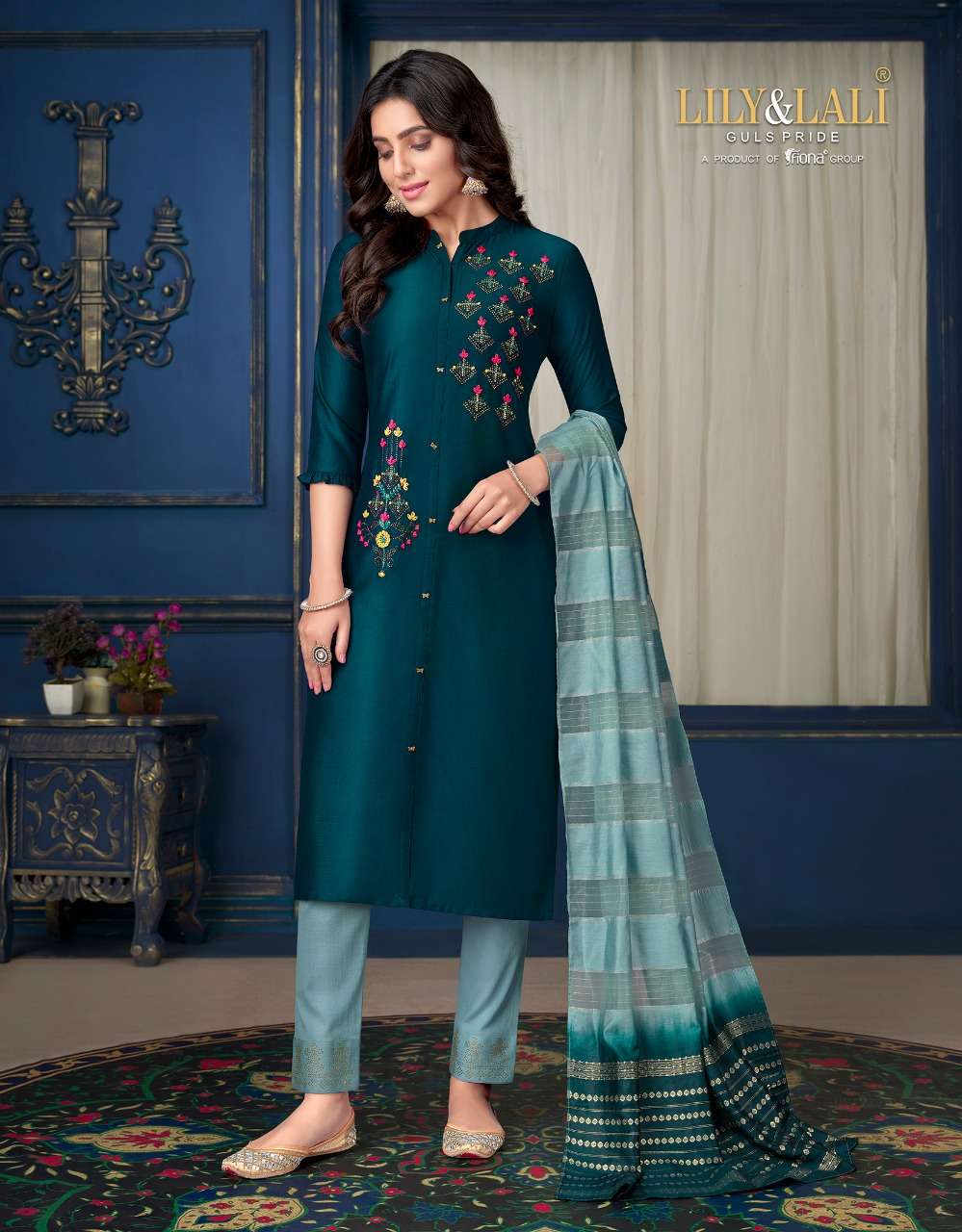 Lily And Lali Muskan Vol 3 Catalog Exclusive Wear Kurti Pant With Dupatta Wholesale