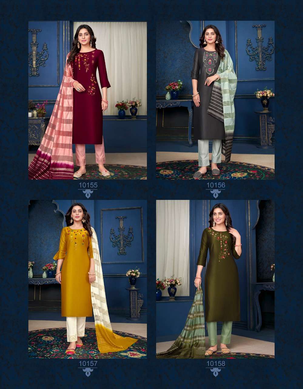Lily And Lali Muskan Vol 3 Catalog Exclusive Wear Kurti Pant With Dupatta Wholesale