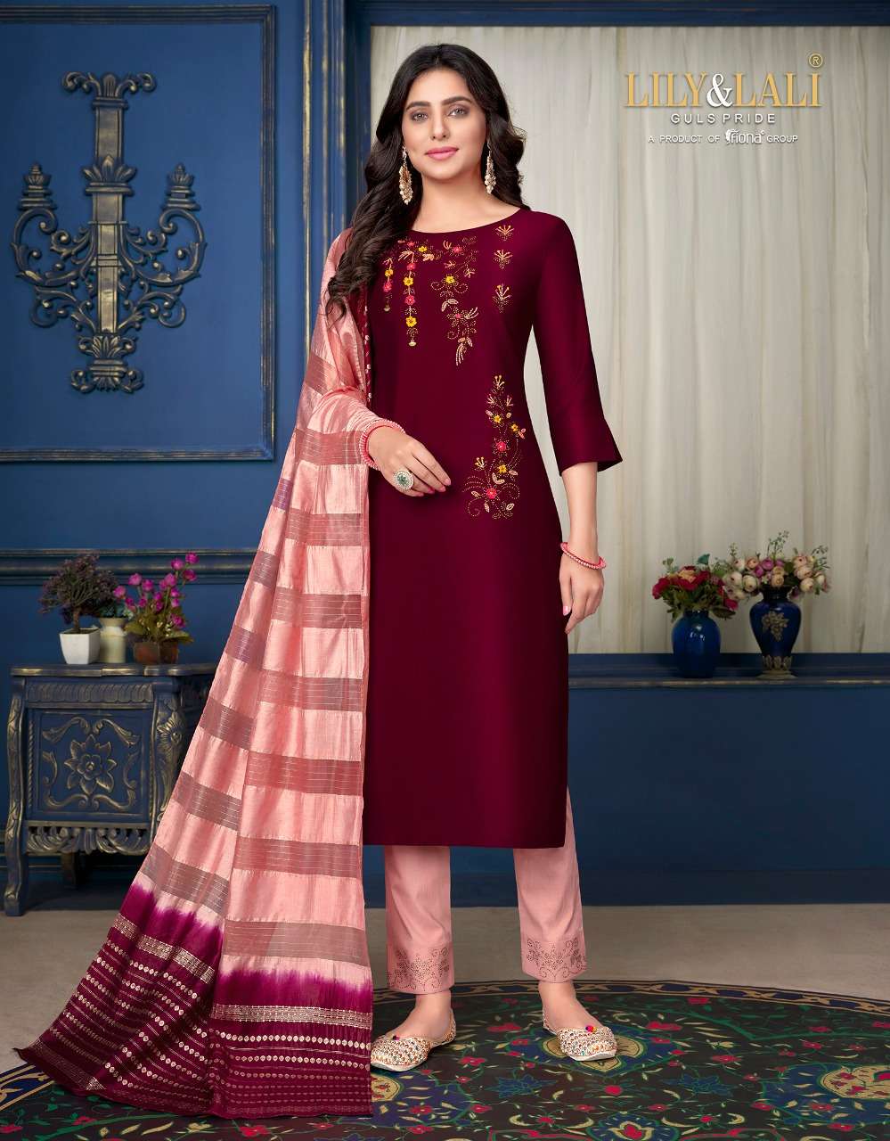 Lily And Lali Muskan Vol 3 Catalog Exclusive Wear Kurti Pant With Dupatta Wholesale