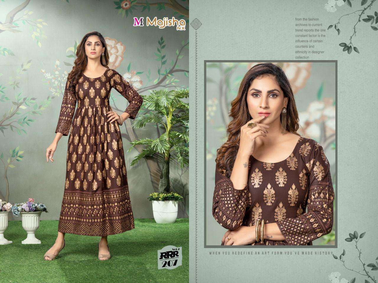Majisha Nx Rrr Vol 2 Catalog Ethnic Wear Anarkali Kurtis Wholesale