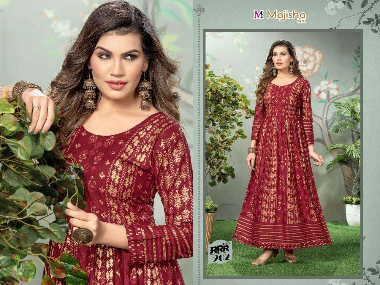 Majisha Nx Rrr Vol 2 Catalog Ethnic Wear Anarkali Kurtis Wholesale