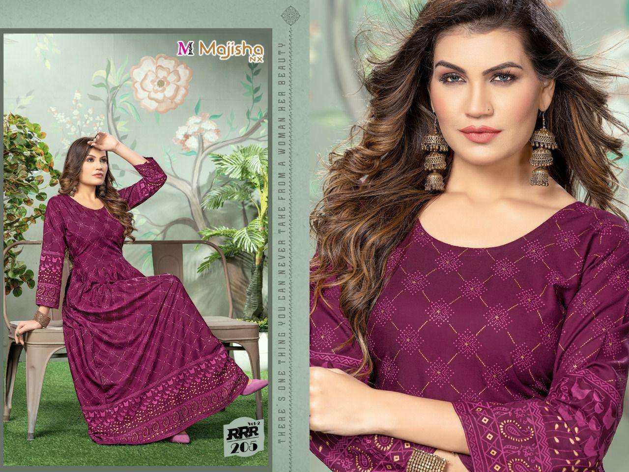 Majisha Nx Rrr Vol 2 Catalog Ethnic Wear Anarkali Kurtis Wholesale