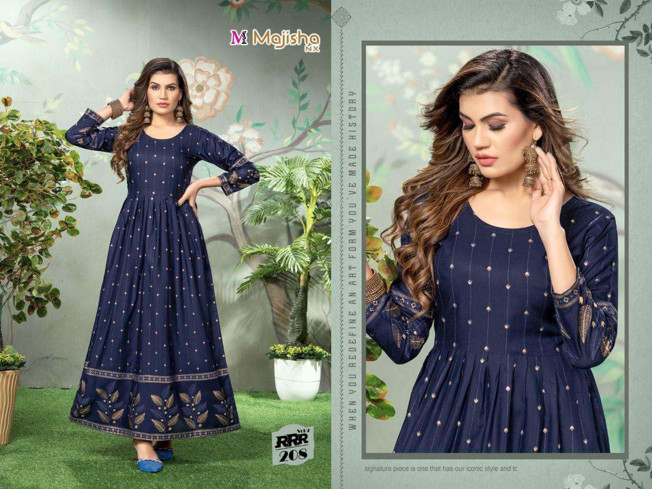 Majisha Nx Rrr Vol 2 Catalog Ethnic Wear Anarkali Kurtis Wholesale