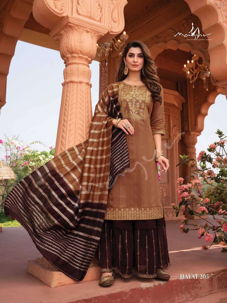 Mayur Hayat Vol 2 Catalog Festive Wear Kurti Bottom And Dupatta Wholesale