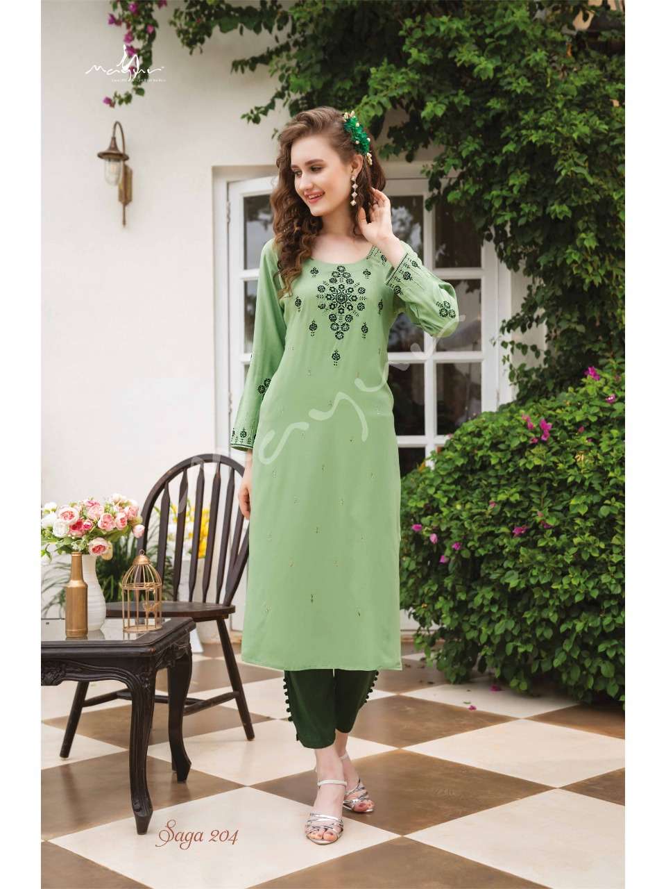 Mayur Saga Vol 2 Catalog Party Wear Rayon Kurtis Wholesale