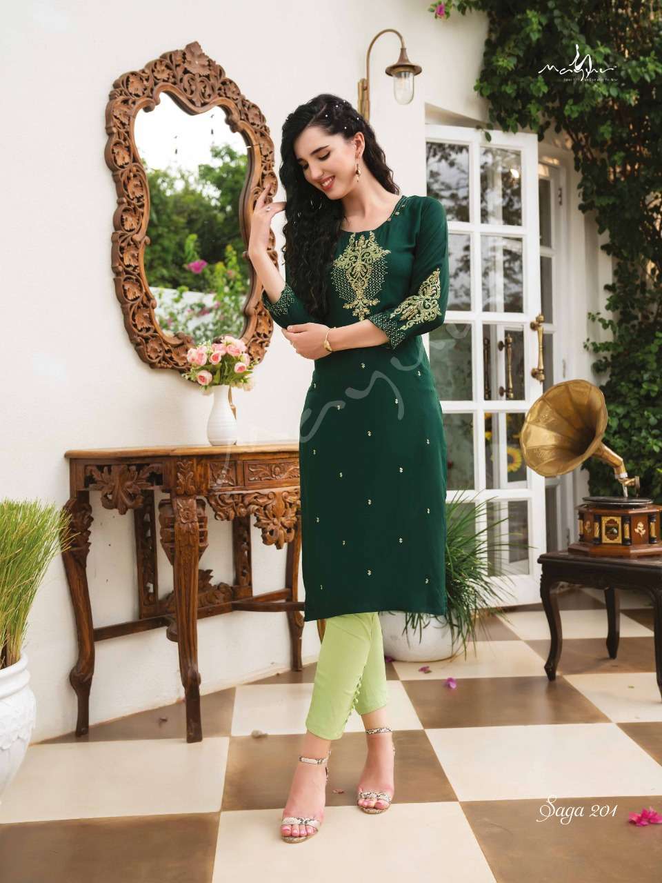 Mayur Saga Vol 2 Catalog Party Wear Rayon Kurtis Wholesale
