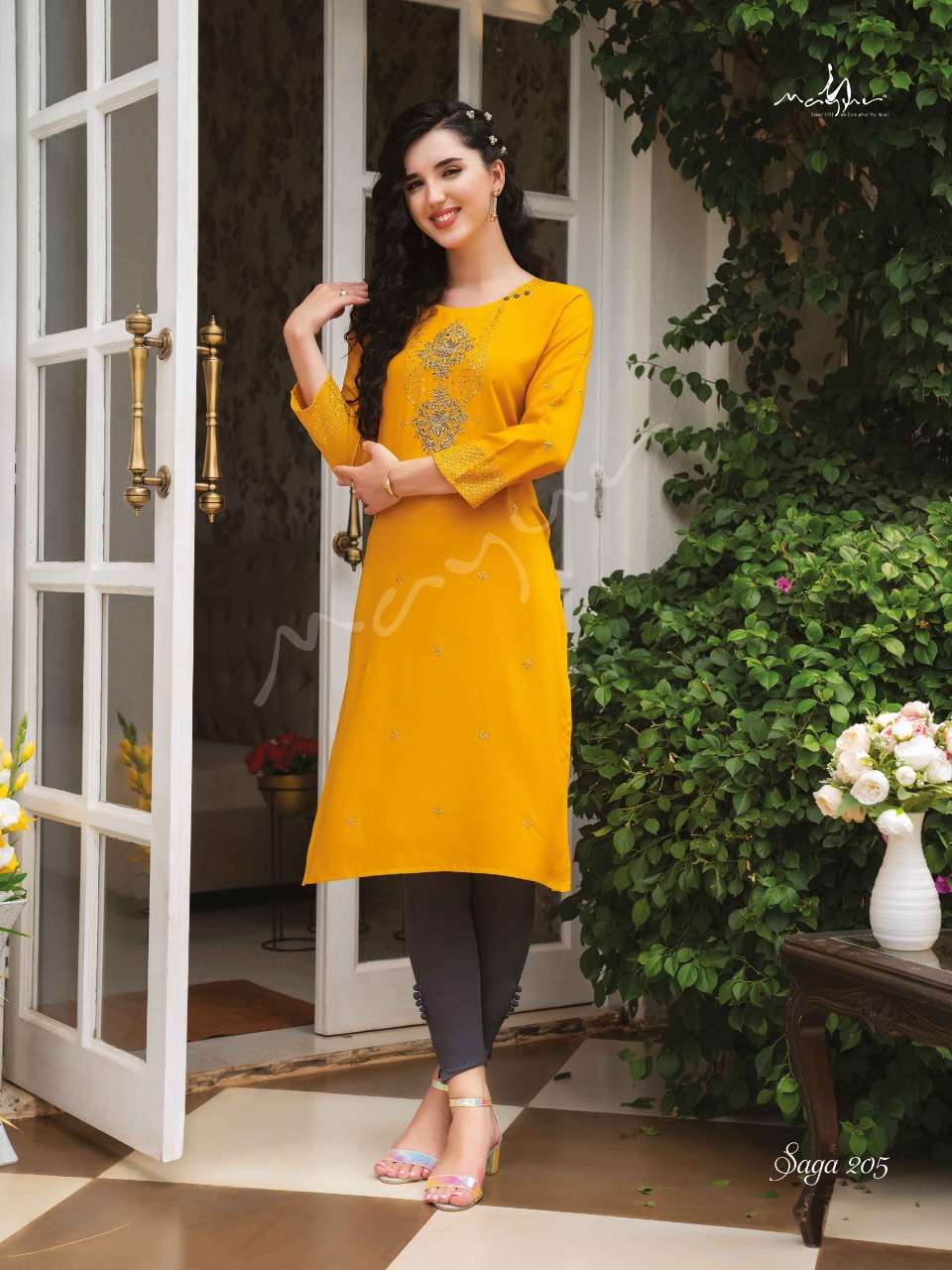 Mayur Saga Vol 2 Catalog Party Wear Rayon Kurtis Wholesale