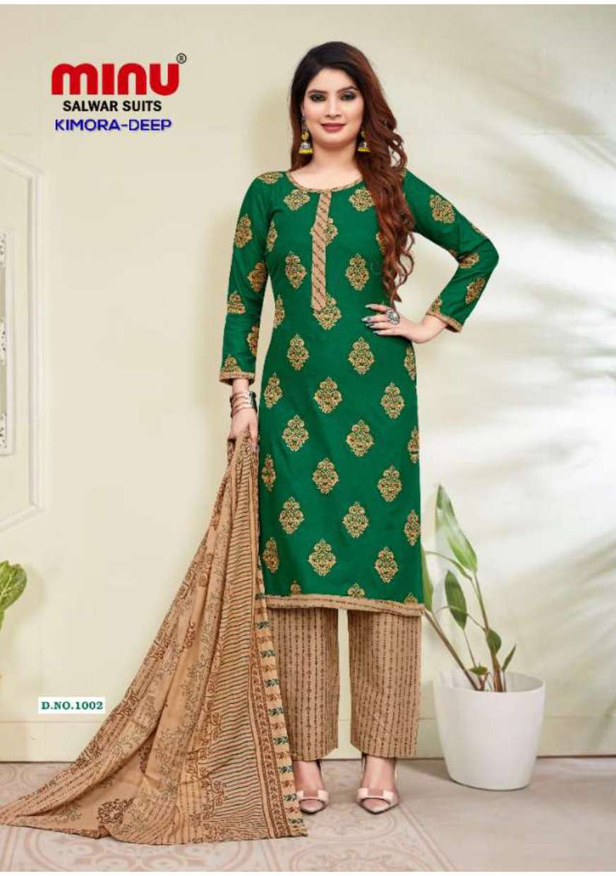 Minu KIMORA DEEP Cotton Printed Dress Material-6P Catalog