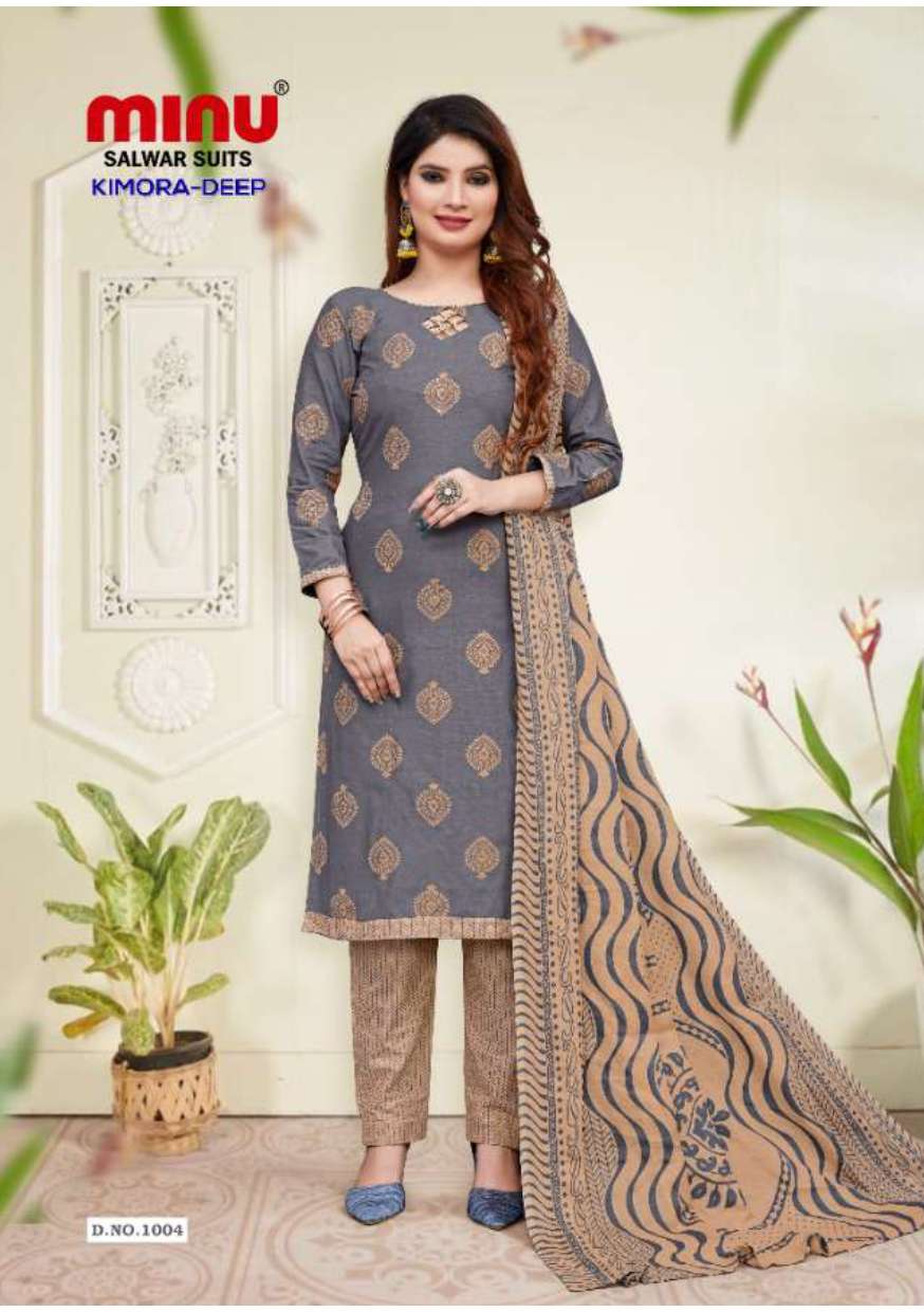 Minu KIMORA DEEP Cotton Printed Dress Material-6P Catalog