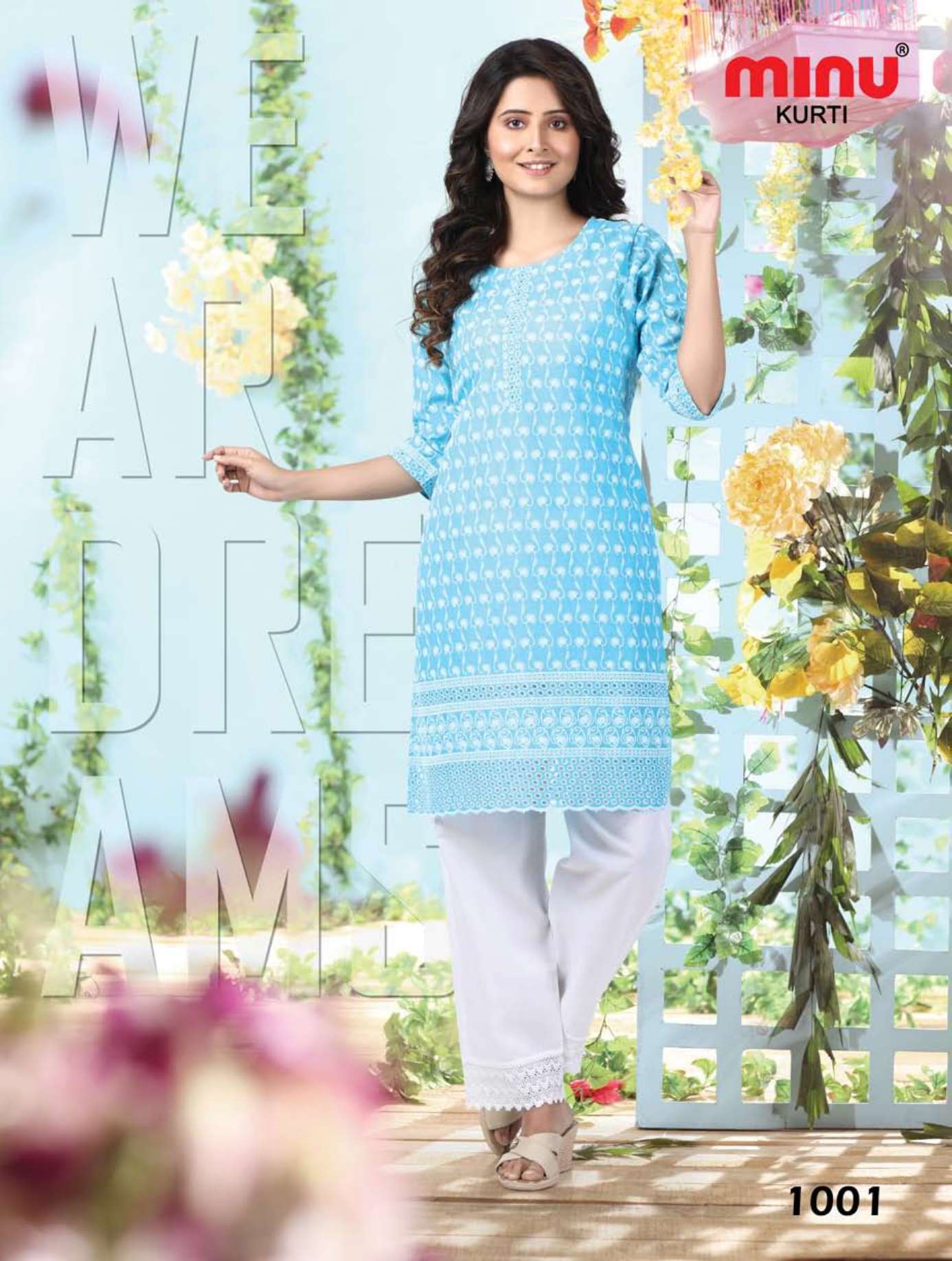 Minu MINNAT Cotton Chikan Kurtis-4P Catalog