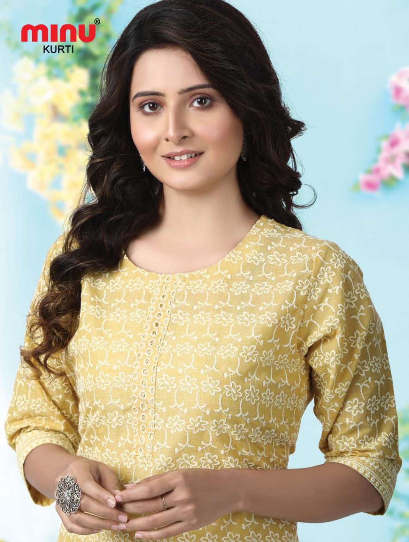 Minu MINNAT Cotton Chikan Kurtis-4P Catalog