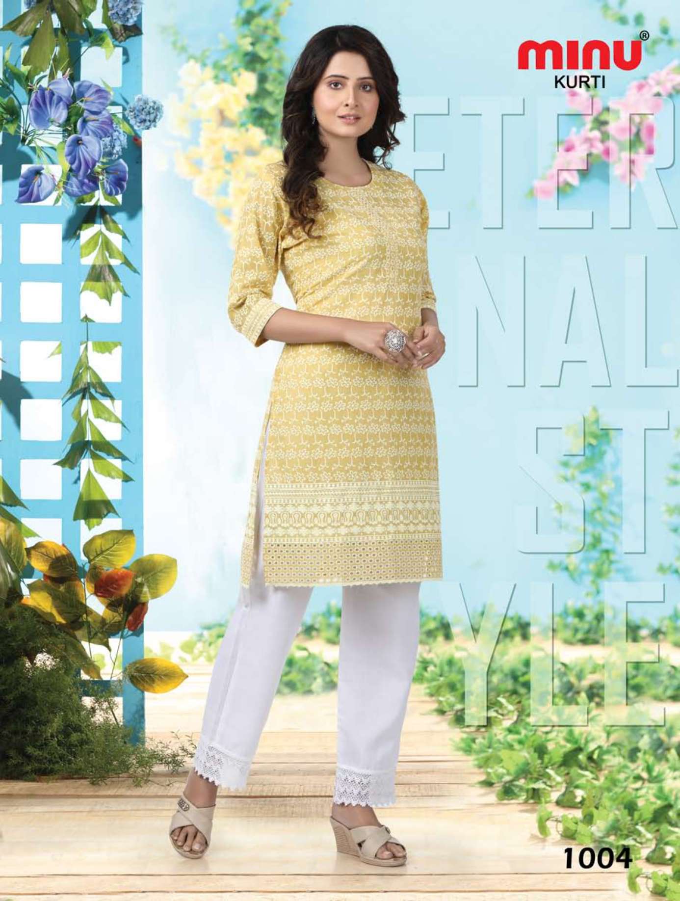 Minu MINNAT Cotton Chikan Kurtis-4P Catalog