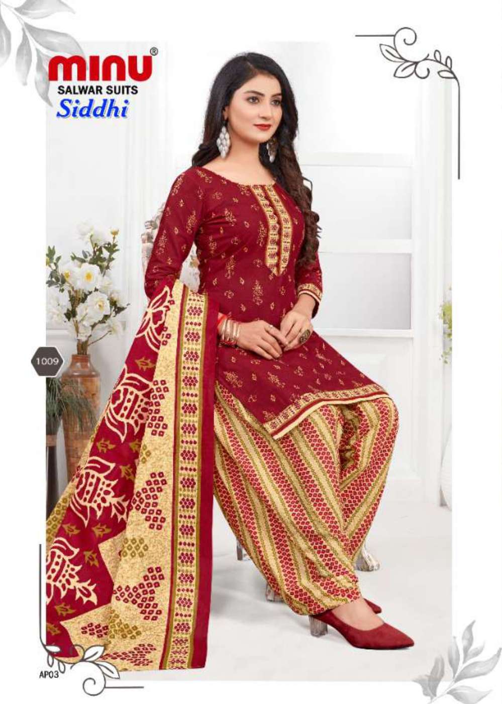 Minu SIDDHI Vol-3 Cotton Printed Dress Material-10P Catalog
