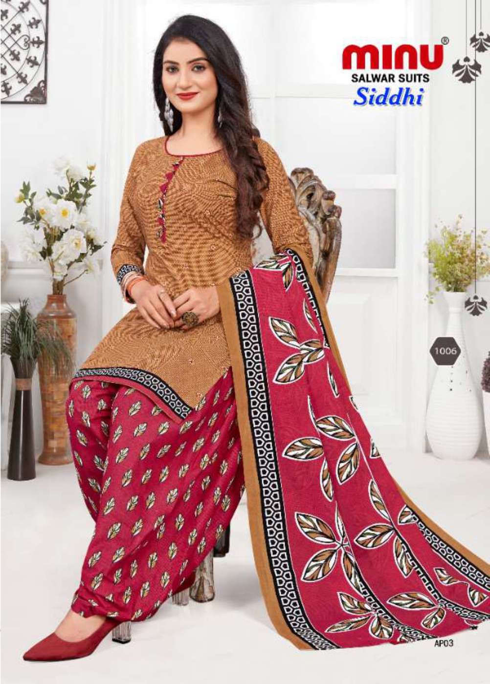 Minu SIDDHI Vol-3 Cotton Printed Dress Material-10P Catalog