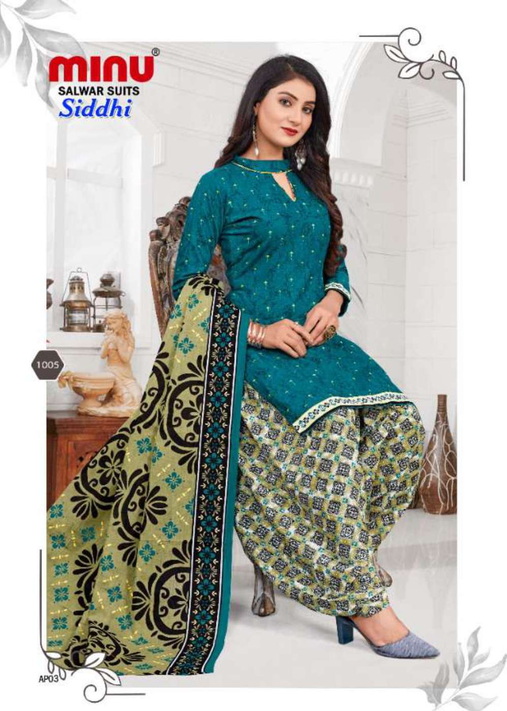 Minu SIDDHI Vol-3 Cotton Printed Dress Material-10P Catalog