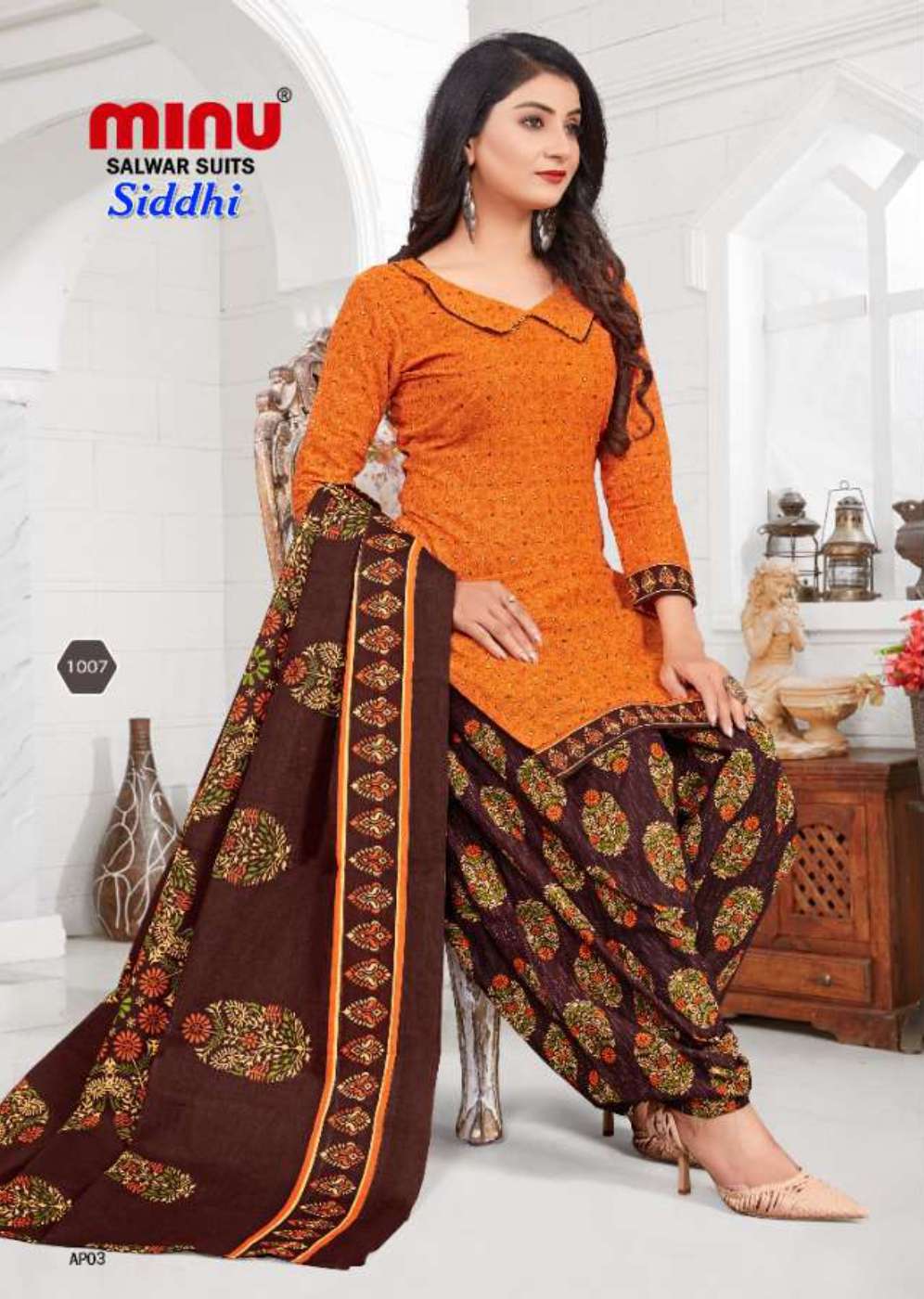 Minu SIDDHI Vol-3 Cotton Printed Dress Material-10P Catalog