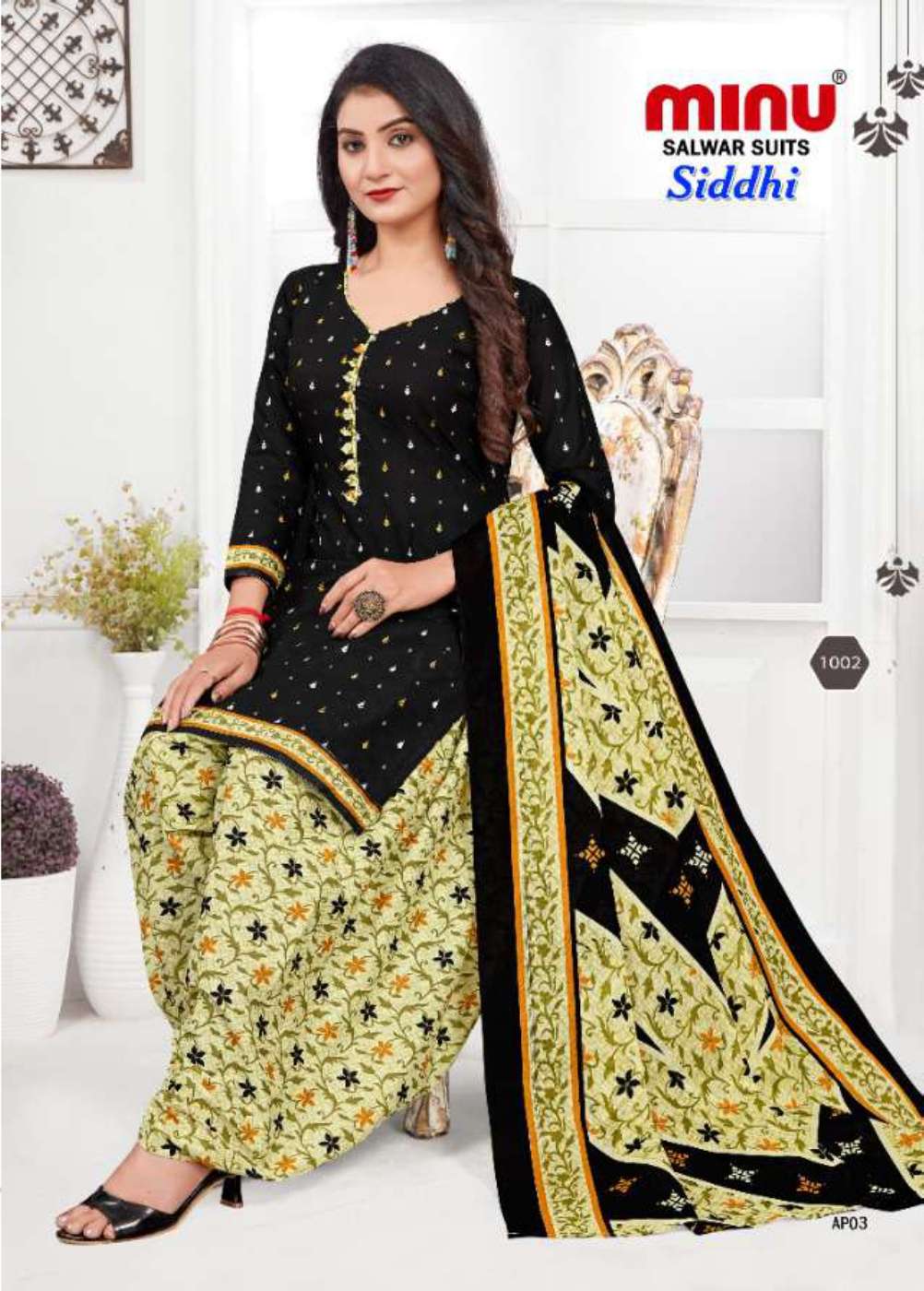 Minu SIDDHI Vol-3 Cotton Printed Dress Material-10P Catalog