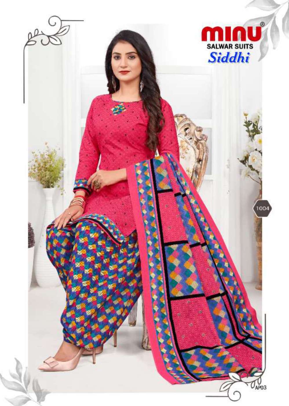 Minu SIDDHI Vol-3 Cotton Printed Dress Material-10P Catalog