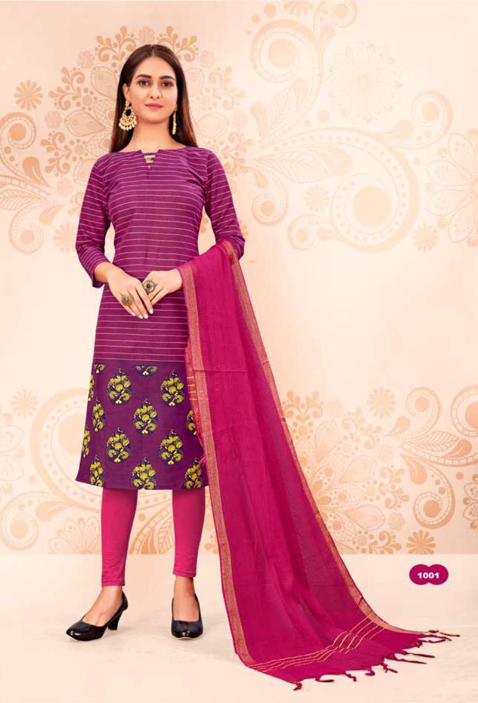 fcity.in - Women Handloom Cotton Dress Material Unstitched / Myra Alluring