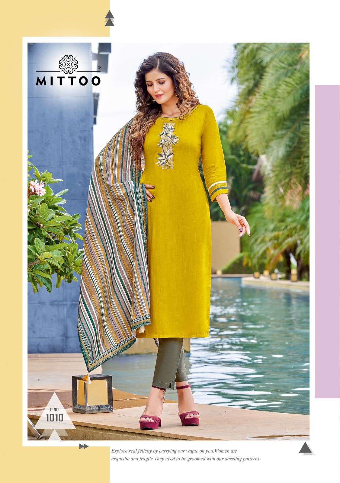 Mittoo Shringar Vol 6 Catalog Viscose Weaving Kurti With Bottom Dupatta Wholesale