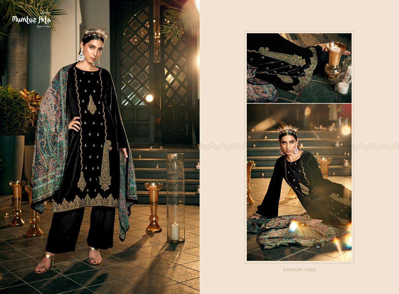 Mumtaz Arts Kanikar Catalog Embroidery Velvet Wear Dress Materials Wholesale