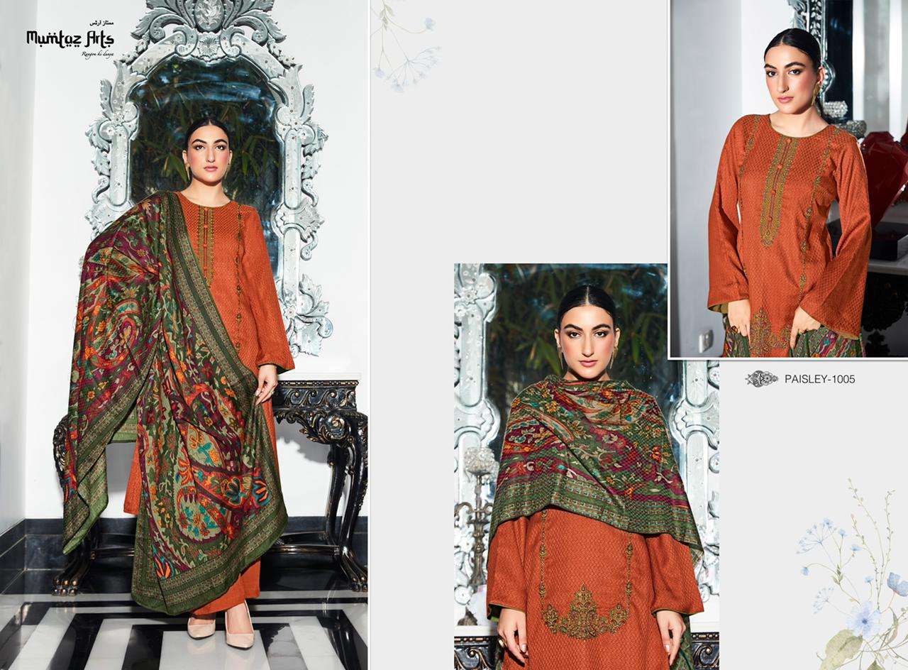Mumtaz Arts Paisley Shifli Vol 1 Catalog Pashmina Dress materials Wholesale