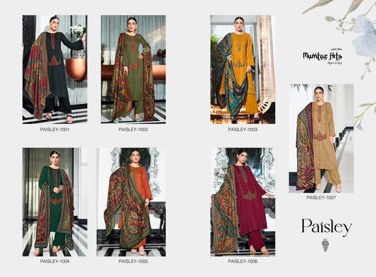 Mumtaz Arts Paisley Shifli Vol 1 Catalog Pashmina Dress materials Wholesale