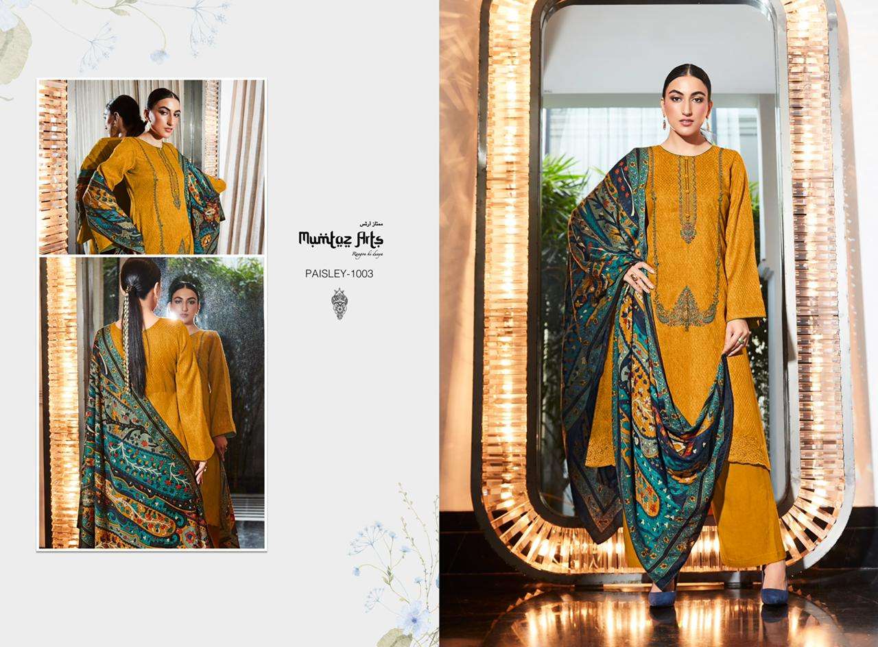 Mumtaz Arts Paisley Shifli Vol 1 Catalog Pashmina Dress materials Wholesale